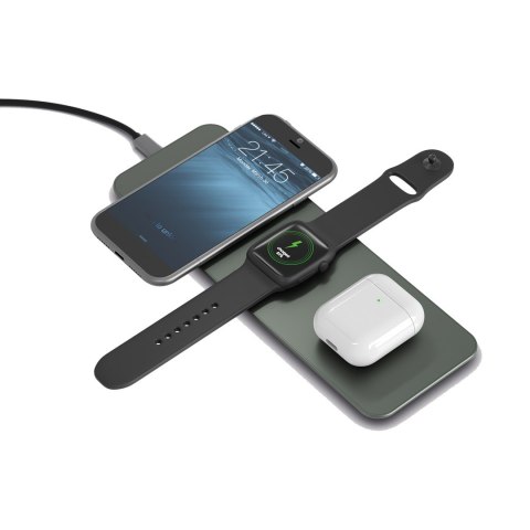 Terratec ChargeAIR All Słuchawki, Zestaw słuchawkowy, Smartfon, Smartwatch Zielony Bezprzewodowe ładowanie Szybkie ładowanie Wew