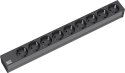 Bachmann 9x Schuko, 2m rozgałęziacz 9 x gniazdo sieciowe Czarny
