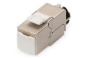 Moduł (gniazdo) keystone RJ45 (8P8C) kat.6A, STP,ekranowany, beznarzędziowy, stalowy, 24szt