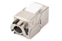 Moduł (gniazdo) keystone RJ45 (8P8C) kat.6A, STP,ekranowany, beznarzędziowy, stalowy, 24szt