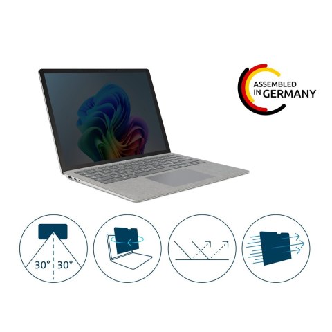 Kensington Filtr prywatyzujący do Surface Laptop Go 1/2/3, zaciemniający z 2 boków, zakładany