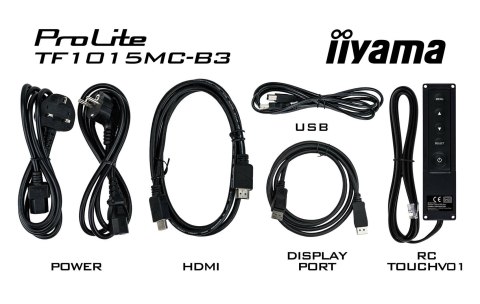 Panel dotykowy IIYAMA TF1015MC-B2 A 10inch Touchpanel 1280x1024 VA 500cd 10touch paints CS VGA HDMIx1 DPx1 IP65 certificated bla