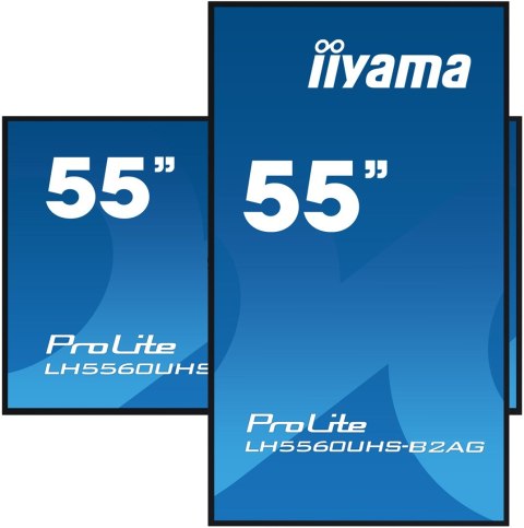 Wyświetlacz iiyama 55" profesjonalny Digital Signage 4K UHD z zaaw. opcjami ster. i łącz.