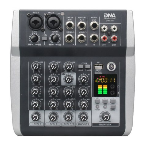 DNA QMX602 analogowy mikser dźwięku 6 kanałów Blue