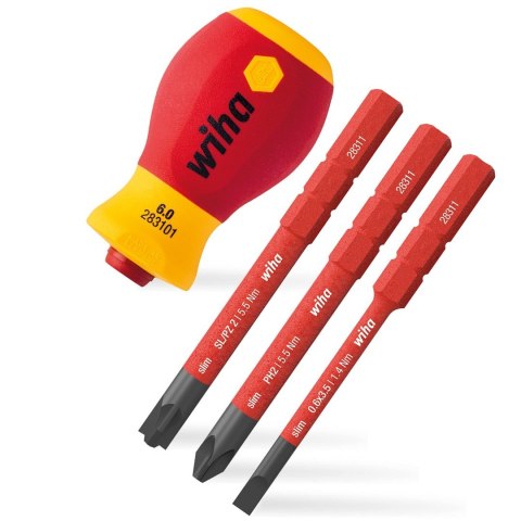 Wkrętak z uchwytem na bity zestaw softfinish electric slimvario