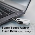 Intenso USB 256GB OFFICE LINE 3.2 Gen1 Silver-Black pamięć USB USB Typu-A 3.2 Gen 1 (3.1 Gen 1) Czarny, Srebrny
