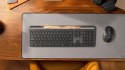 Logitech Signature Slim Solar+ K980 klawiatura Uniwersalne RF Wireless + Bluetooth QWERTZ Niemiecki Grafitowy
