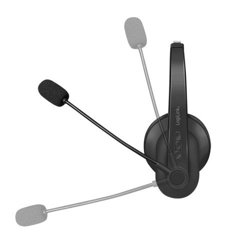 LogiLink BT0059 słuchawki/zestaw słuchawkowy Bezprzewodowy Opaska na głowę Biuro/centrum telefoniczne Bluetooth Podstawka do ład