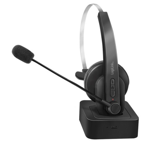 LogiLink BT0059 słuchawki/zestaw słuchawkowy Bezprzewodowy Opaska na głowę Biuro/centrum telefoniczne Bluetooth Podstawka do ład