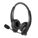 LogiLink BT0060 słuchawki/zestaw słuchawkowy Bezprzewodowy Opaska na głowę Biuro/centrum telefoniczne Bluetooth Czarny