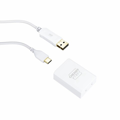 Mysz CHERRY Xtrfy M68 Pro - mysz - optyczna - 5 przycisków - bezprzewodowa - 2,4 GHz - odbiornik bezprzewodowy (USB) - biały