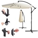 Extralink Black Forest Garden Umbrella with Side Panels, Large 3m Beige Cantilever Parasolowy do patio ze wspornikiem Sześciokąt