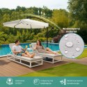 Extralink Black Forest Garden Umbrella with Side Panels, Large 3m Beige Cantilever Parasolowy do patio ze wspornikiem Sześciokąt