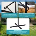 Extralink Black Forest Garden Umbrella with Side Panels, Large 3m Beige Cantilever Parasolowy do patio ze wspornikiem Sześciokąt