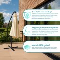 Extralink Black Forest Garden Umbrella with Side Panels, Large 3m Beige Cantilever Parasolowy do patio ze wspornikiem Sześciokąt