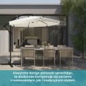 Extralink Black Forest Garden Umbrella with Side Panels, Large 3m Beige Cantilever Parasolowy do patio ze wspornikiem Sześciokąt