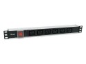 Equip 333319 rozdzielacz zasilania PDU 6 x gniazdo sieciowe 1U Czarny