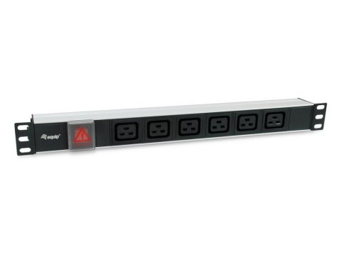 Equip 333319 rozdzielacz zasilania PDU 6 x gniazdo sieciowe 1U Czarny