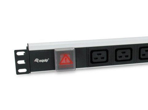 Equip 333319 rozdzielacz zasilania PDU 6 x gniazdo sieciowe 1U Czarny