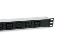 Equip 333319 rozdzielacz zasilania PDU 6 x gniazdo sieciowe 1U Czarny