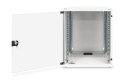 Digitus Szafa sieciowa wisząca 19" 12U rack 540x400, drzwi szyba, szary, niedzielona, niezłożona, 60kg