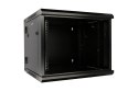 Extralink Szafa rack 6U 600x600 AZH Czarna montowana na ścianie, dwusekcyjna