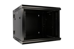 Extralink Szafa rack 6U 600x600 AZH Czarna montowana na ścianie, dwusekcyjna