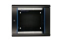 Extralink Szafa rack 6U 600x600 AZH Czarna montowana na ścianie, dwusekcyjna
