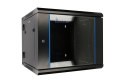 Extralink Szafa rack 6U 600x600 AZH Czarna montowana na ścianie, dwusekcyjna
