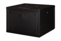 Digitus Szafa sieciowa wisząca Unique 19" 7U rack 600x600, drzwi szyba, czarny, niedzielona, złożona, 100kg