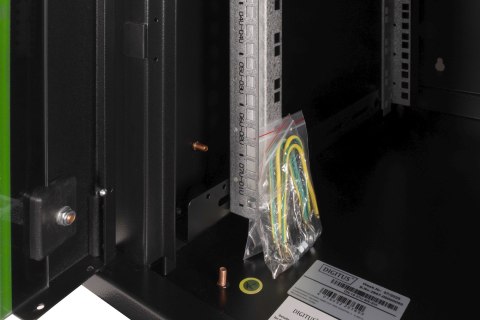 Digitus Szafa sieciowa wisząca Unique 19" 7U rack 600x600, drzwi szyba, czarny, niedzielona, złożona, 100kg
