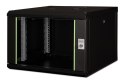 Digitus Szafa sieciowa wisząca Unique 19" 7U rack 600x600, drzwi szyba, czarny, niedzielona, złożona, 100kg