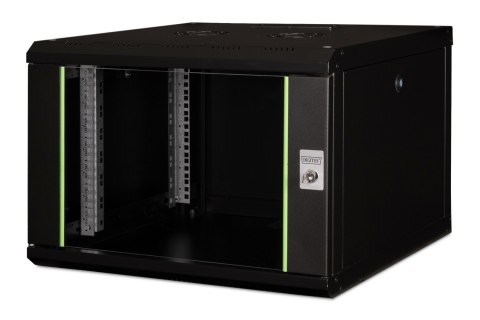 Digitus Szafa sieciowa wisząca Unique 19" 7U rack 600x600, drzwi szyba, czarny, niedzielona, złożona, 100kg
