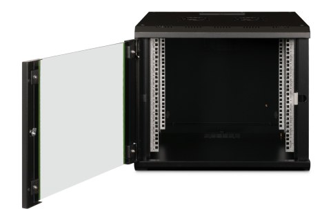 Digitus Szafa sieciowa wisząca Unique 19" 9U rack 600x600, drzwi szyba, czarny, niedzielona, złożona, 100kg