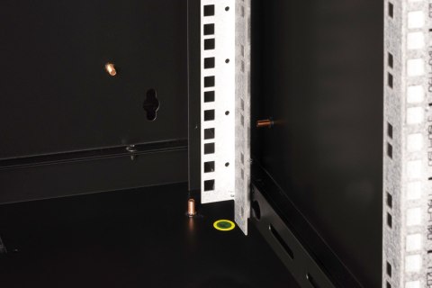 Digitus Szafa sieciowa wisząca Unique 19" 9U rack 600x600, drzwi szyba, czarny, niedzielona, złożona, 100kg
