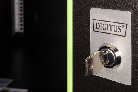 Digitus Szafa sieciowa wisząca Unique 19" 9U rack 600x600, drzwi szyba, czarny, niedzielona, złożona, 100kg