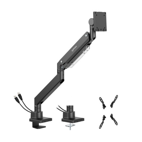 Manhattan 462594 uchwyt / stojak do monitorów 144,8 cm (57") Biurko Czarny