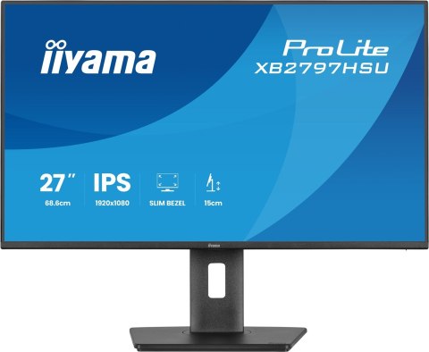 Iiyama ProLite XB2797HSU-B1 monitor komputerowy 68,6 cm (27") 1920 x 1080 px Full HD LED Czarny