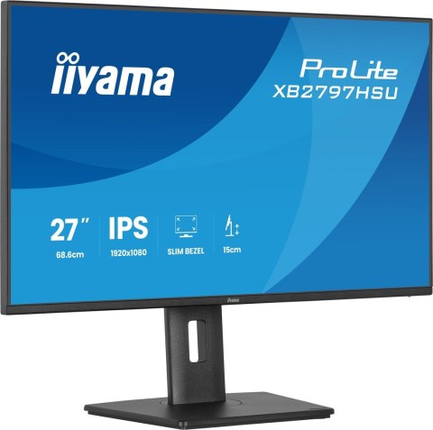 Iiyama ProLite XB2797HSU-B1 monitor komputerowy 68,6 cm (27") 1920 x 1080 px Full HD LED Czarny