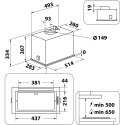 Okap do zabudowy Whirlpool WCT3 63F LTK