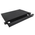 Alantec Przełącznica światłowodowa teleskopowa 24xSC duplex / 24xLC quad 19" 1U z akcesoriami montażowymi (dławiki, opaski) (FOP