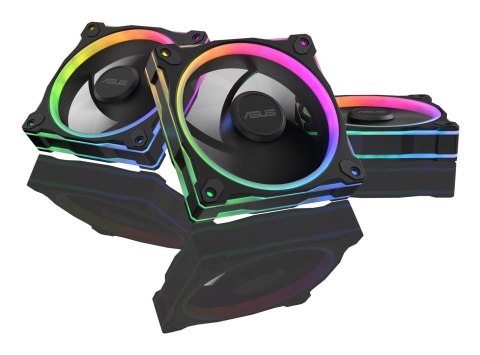 ASUS Prime MR120 Fan ARGB Reverse Black 3in1 Obudowa komputera Wentylator 12 cm Czarny 3 szt.