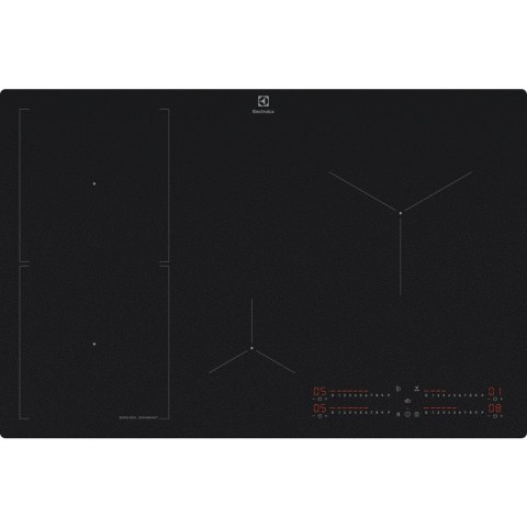 Płyta indukcyjna Electrolux EIS82453IZ SaphirMatt 78 cm | SenseBoil | Hob2Hood | PowerBoost | czarny mat | bezramkowa