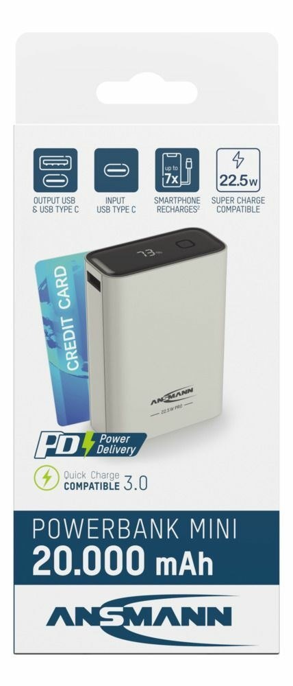 Ansmann PB222PD Litowo-polimerowy (LiPo) 20000 mAh Biały