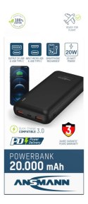 Ansmann PB320PD Litowo-polimerowy (LiPo) 20000 mAh Czarny