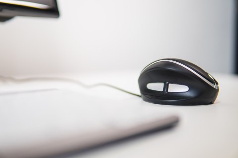 BakkerElkhuizen Oyster Mouse Wired myszka Biuro Oburęczny USB Typu-A Laser 1200 DPI