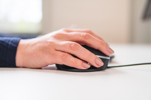 BakkerElkhuizen Oyster Mouse Wired myszka Biuro Oburęczny USB Typu-A Laser 1200 DPI