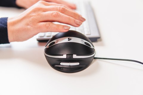 BakkerElkhuizen Oyster Mouse Wired myszka Biuro Oburęczny USB Typu-A Laser 1200 DPI