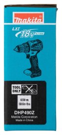 Makita DHP490Z wkrętak zasilany/zakrętark udarowy 1900 RPM Niebieski, Czarny