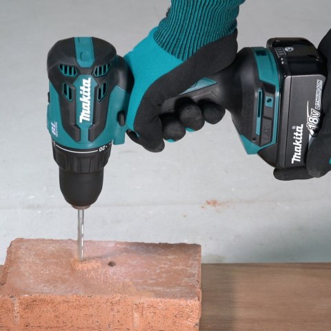 Makita DHP490Z wkrętak zasilany/zakrętark udarowy 1900 RPM Niebieski, Czarny